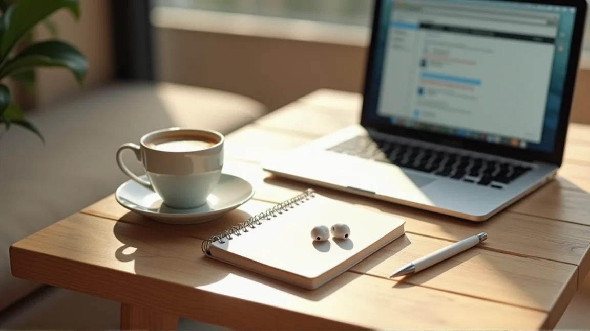 日本咖啡店裡打開筆電做副業的桌面畫面