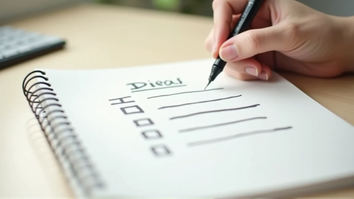 手寫待辦清單與馬克筆的特寫