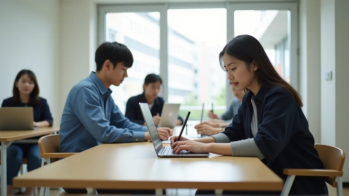 民眾在職業訓練教室上課的情境