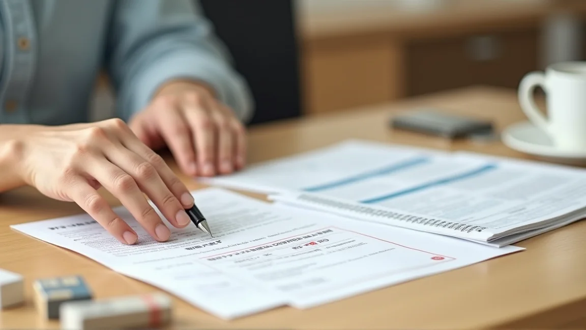 日本年金事務所窗口的申請文件與印章