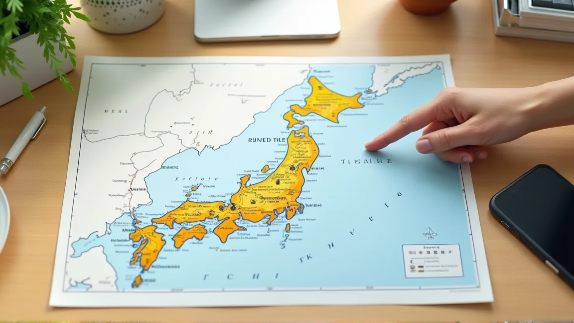 在地圖上確認自己工作的都道府縣