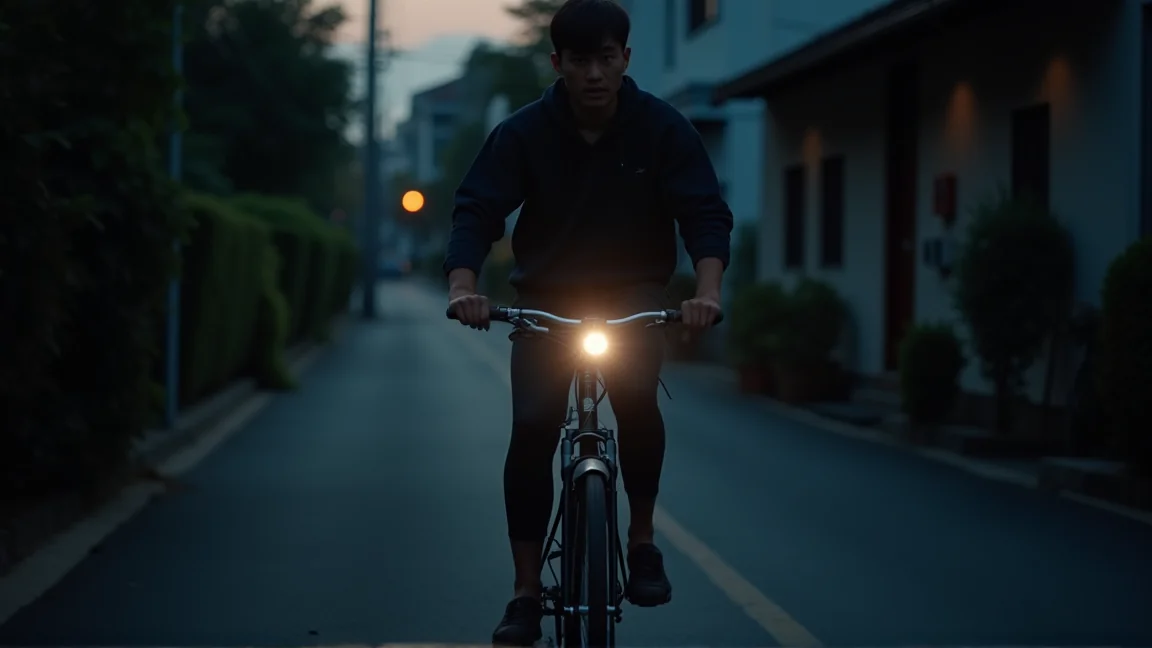 夜間開燈騎車