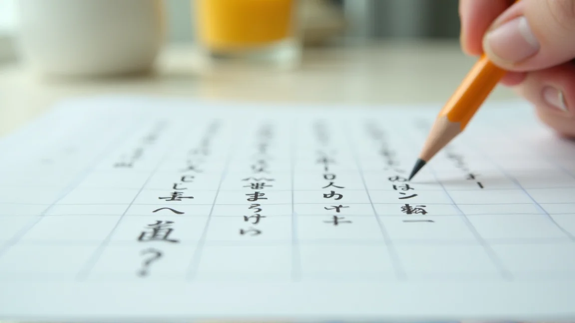 方格紙上一行寫到底的手寫文字特寫