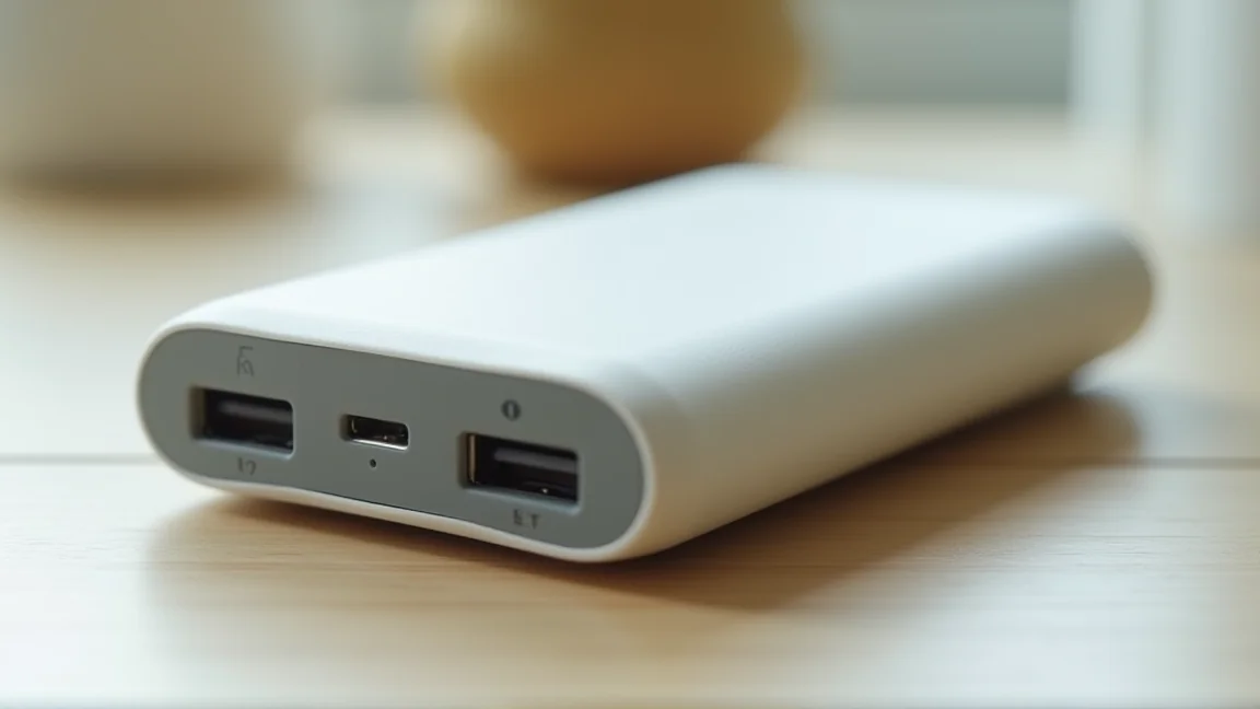 行動電源底部的規格標示特寫