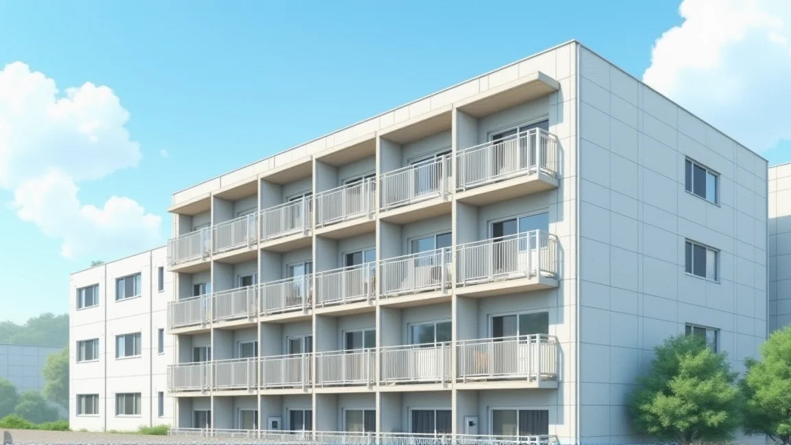 集合住宅的外觀與陽台
