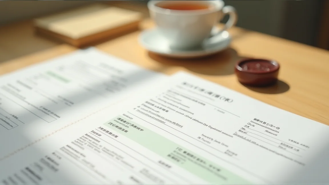 攤開的就學援助申請文件與印章