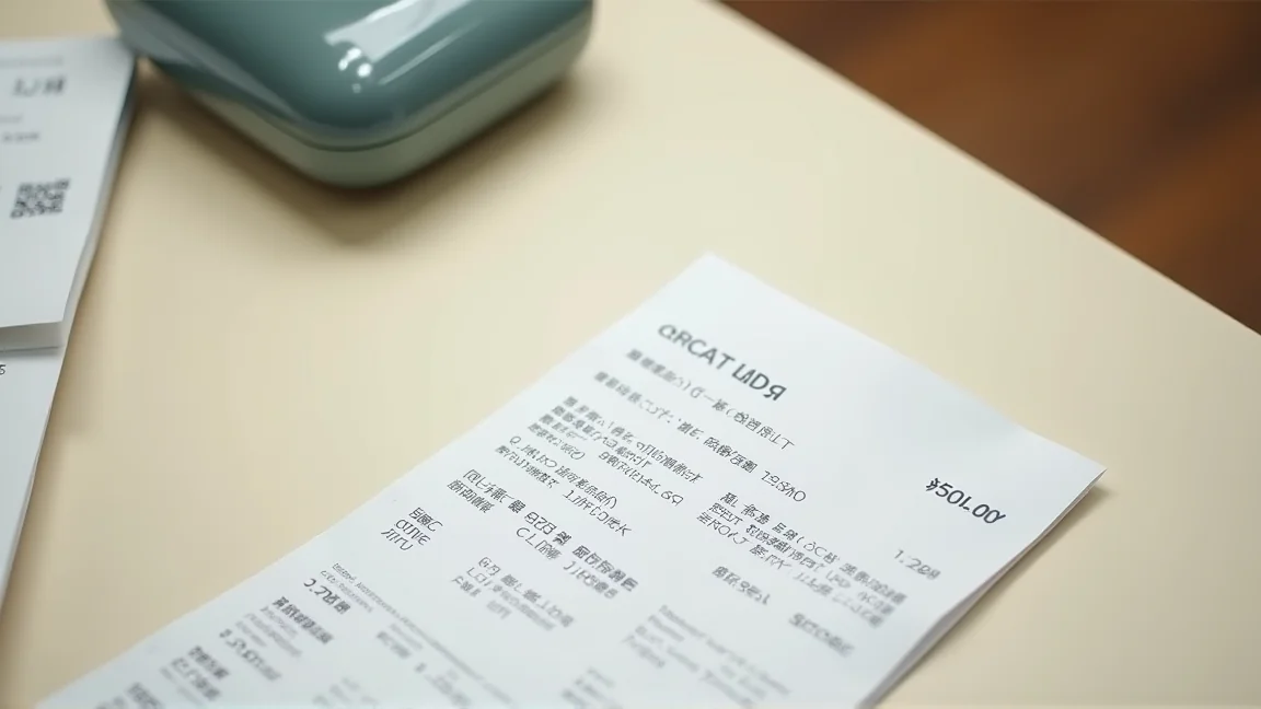 便利商店櫃台上的繳款單與收據